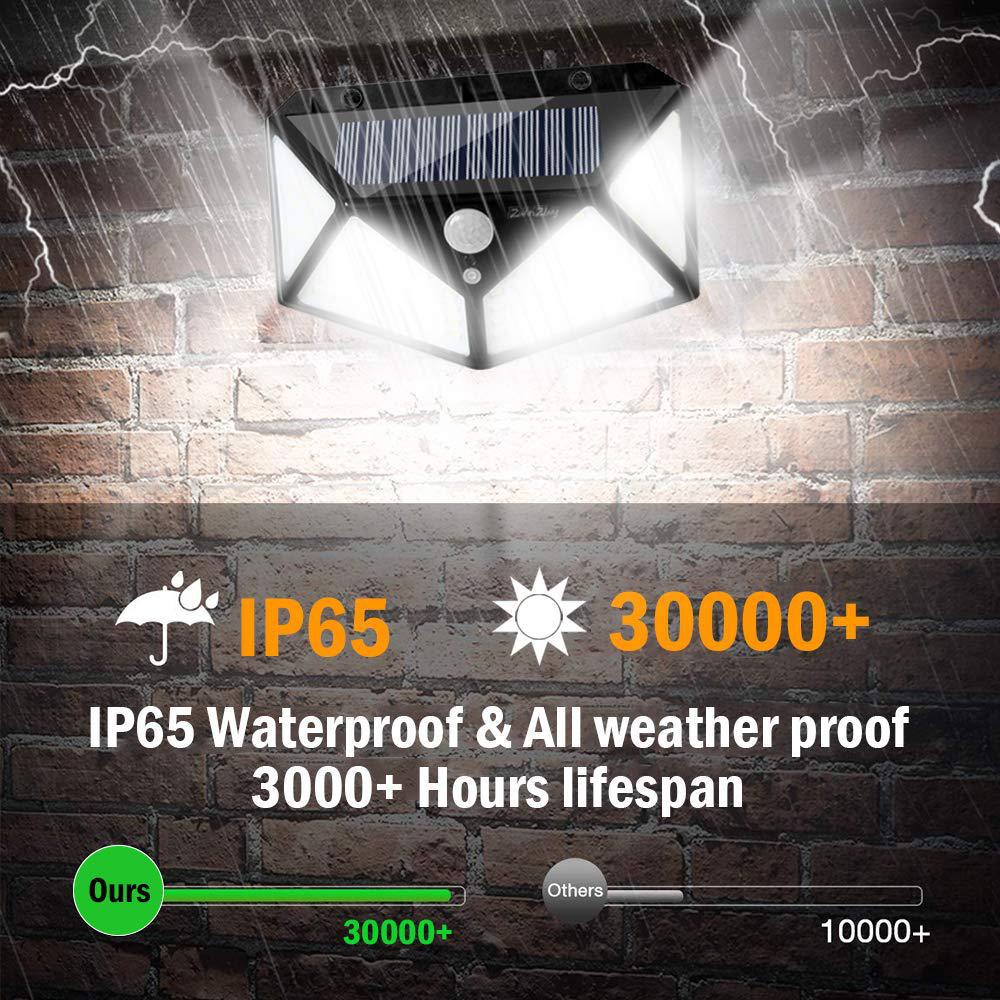 100 LED Solar PIR Wall Light