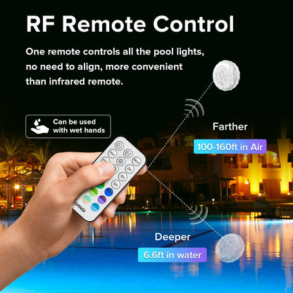 RF remote control for Lumwell waterproof pool light