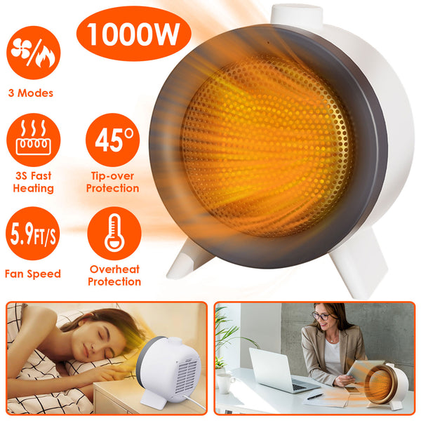1000W Mini Ceramic Space Heater