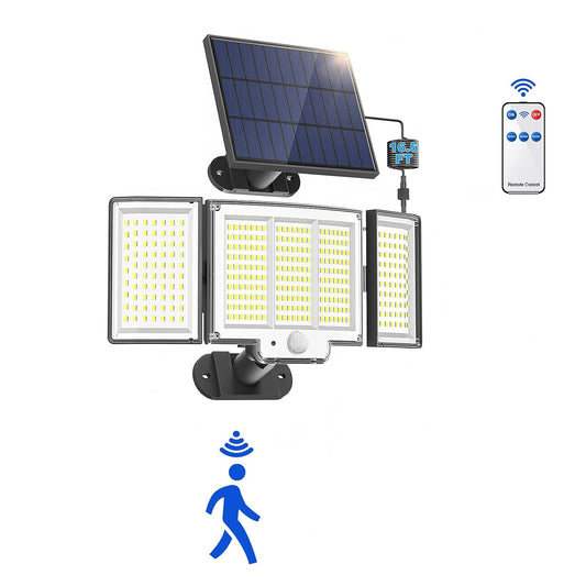Solar motion sensor light charging under direct sunlight during daytime