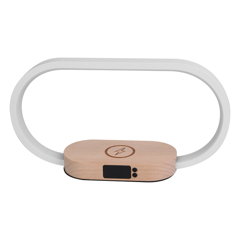 Bedside Lamp with Wireless Charging and Clock