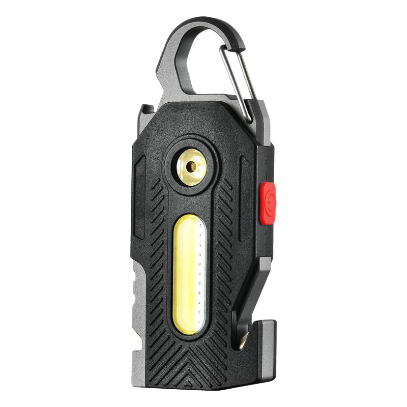 400LM COB LED Keychain Light with 9-in-1 Tools for Everyday Carry