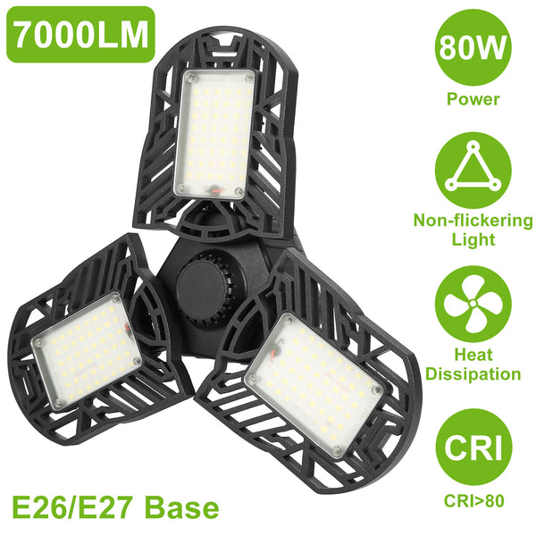80W LED Garage Light E26/E27