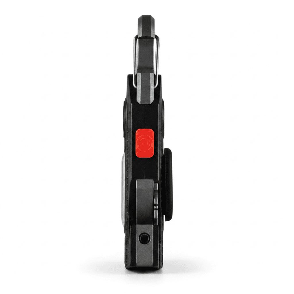 Side profile of multifunctional COB keychain work light